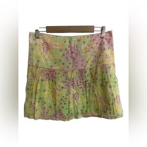 Lilly Pulitzer Vintage Carmen Skirt 6 Palm Green Multi Fillies for Lillies
